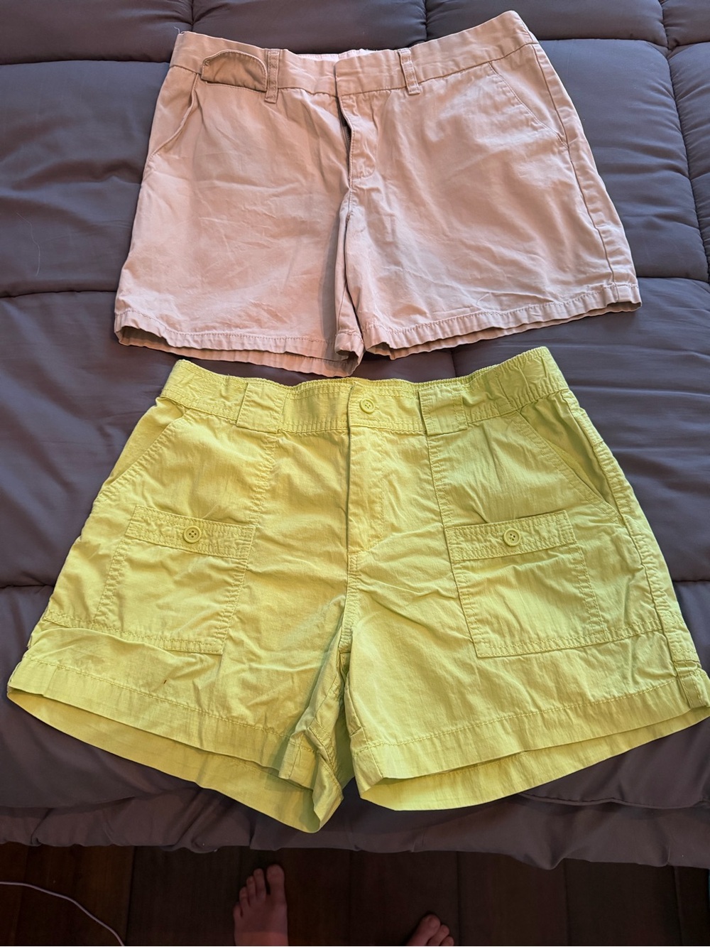 Women’s Cotton Shorts Gap Brand in Lime Green and Merona Brand in Beige, size 8